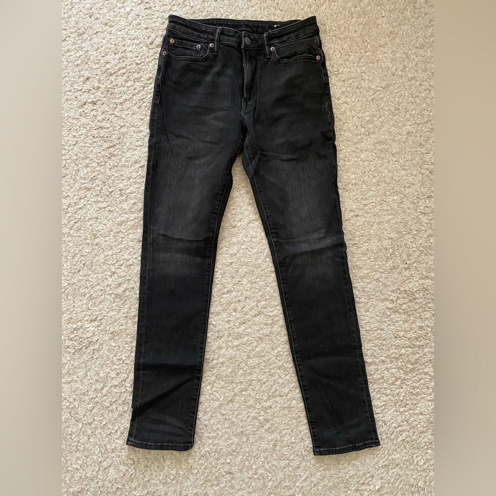 American Eagle next level flex distressed black men’s jeans size 30 X 34